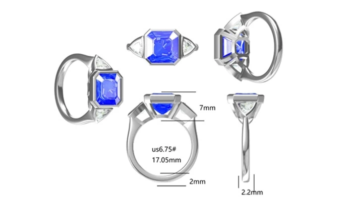 Custom CAD of Lab Diamond Engagemeng Rings