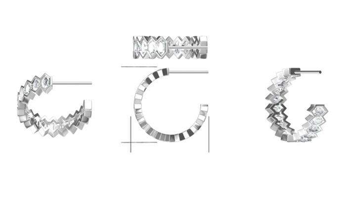 Custom lab diamond ring CAD Revisions