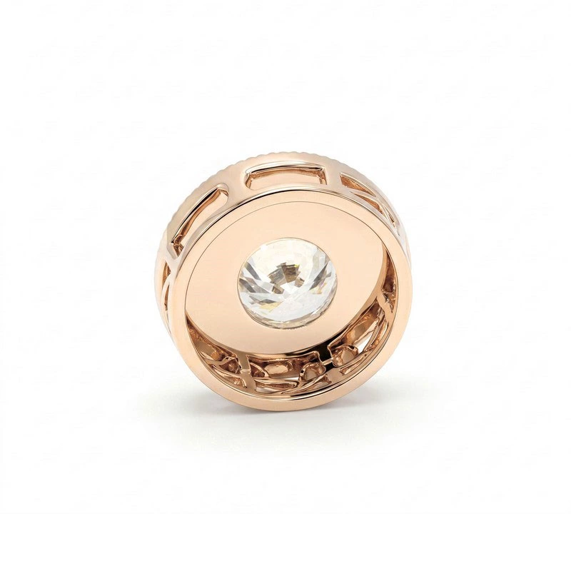 Round Bezel Halo Lab Diamond Milgrain Pendant Background View