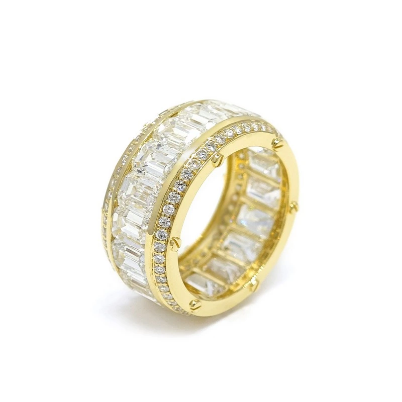 Emerald Cut Lab Grown Diamond Full Eternity Band