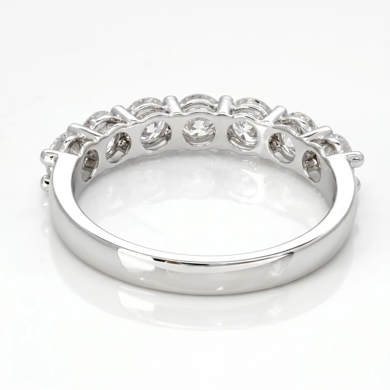 Half Eternity Lab Diamond Bridal Band Ring Background View
