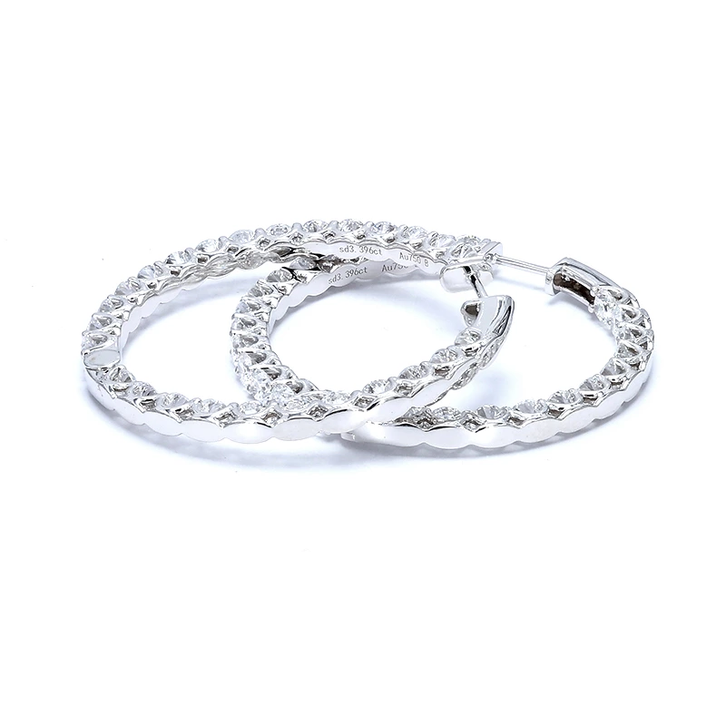 full lab diamond hoops