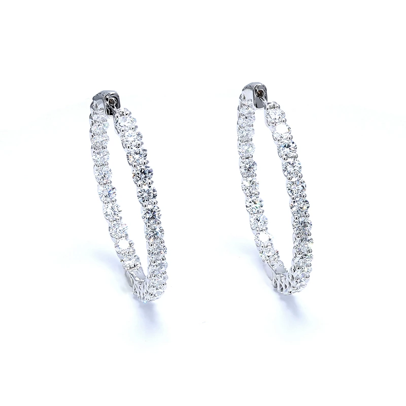 inside & out pave hoop earrings