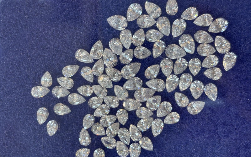 bulk pear shaped lab grown diamonds