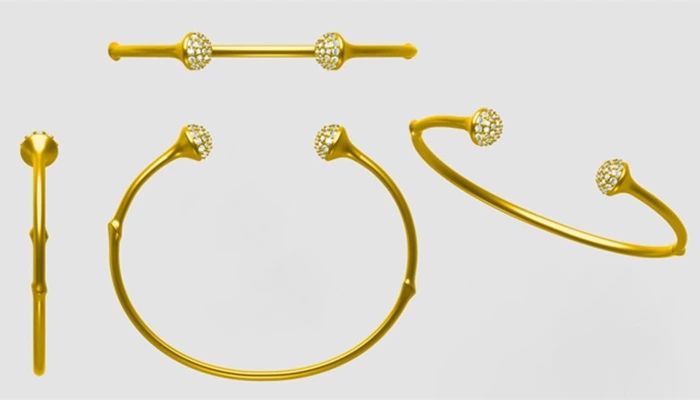 CAD for custom lab diamond bracelet bangle
