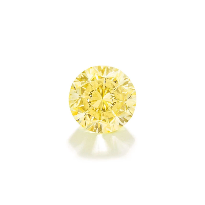 Round cut yellow lab created diamonds
