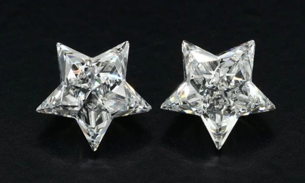 Five-pointed star cut lab diamond