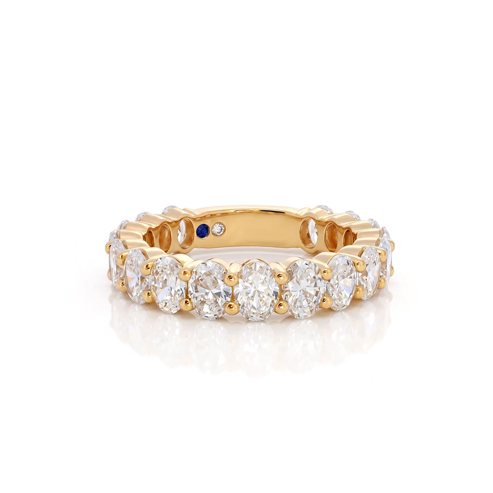 Oval Shape Lab Made Diamond 3/4 Eternity Ring