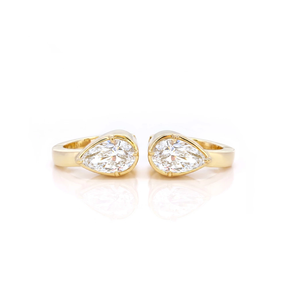 Pear Lab Diamond Solitaire Huggies
