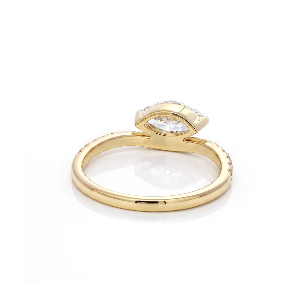 East West Marquise Lab Diamond Engagement Ring Background