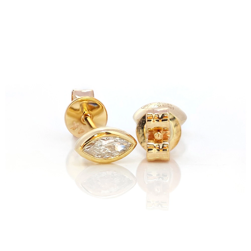 East West Marquise Lab Made Diamond Stud Earrings