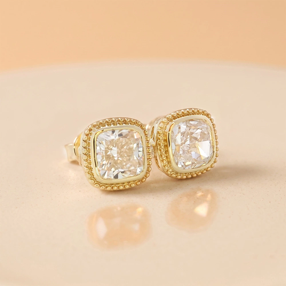 cushion cut earrings