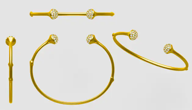 CAD for custom lab diamond bracelet bangle