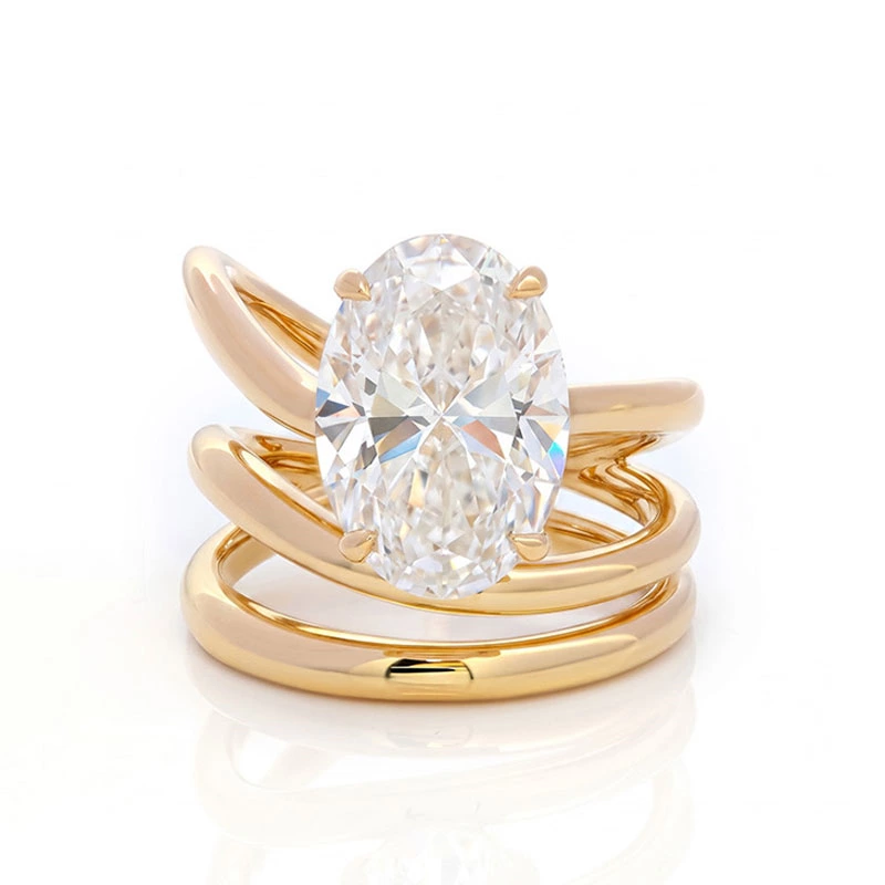 Twist Lab Grown Oval Cut Diamond Engagement Rings