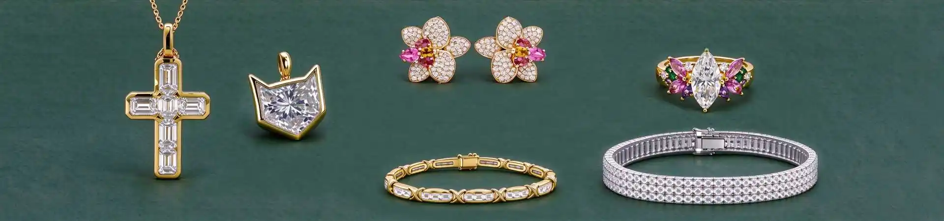 custom lab diamond jewelry: rings, pendant & chains
