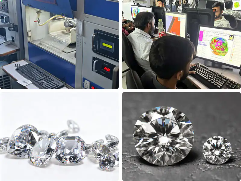 from Rough Lab Diamond to loose lab diamonds